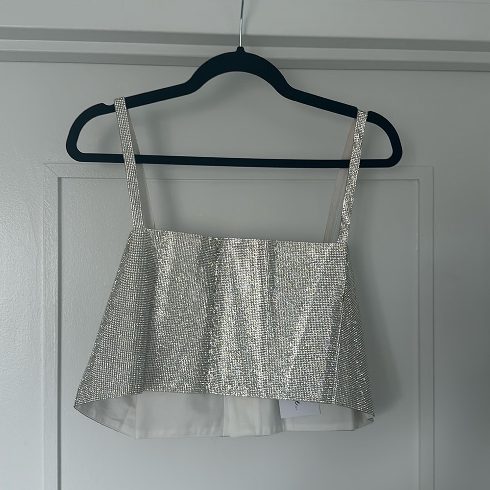 12th Tribe Rhinestone Sparkly Top